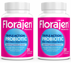 Florajen Triple Action Complete Probiotic (2 Pack-60 Capsules)
