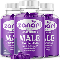 (3 Pack) Zanari Male Gummys Advanced Formula Max Support Supplement 180 Gummies