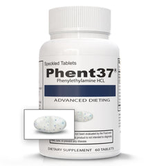 Phent37 Speckled Tablets Appetite Control, Fat Burner Phenylethylamine Energy 60 Tablet