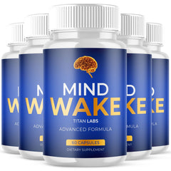 (5 Pack) Mind Wake Pills - Brain Health & Cognitive Support Supplement 300 Capsules