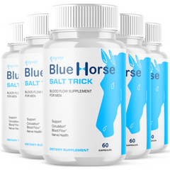 Blue Horse Salt Trick For Men Advanced Formula Supplement Pills (5 Pack - 300 Capsules)