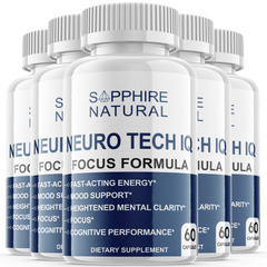 Neuro Tech IQ Brain Supplement Pills (5 Pack-300 Capsules)