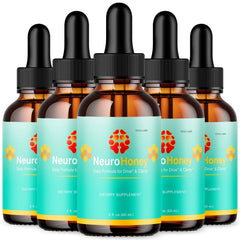 (5 Pack) Neuro Honey Brain Health Support Drops NeuroHoney 150 Serves
