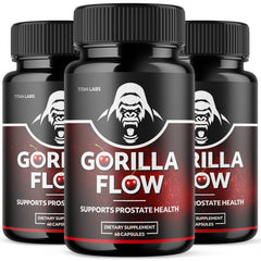 (3 Pack) Gorilla Flow Advanced Male Support Supplement GorillaFlow 180 Capsules