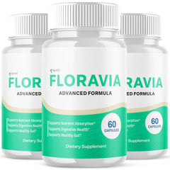 (3 Pack) Floravia Probiotic Support Gut Health & Digestive Function 180 Capsules