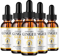 Ginger Slim Drops – GingerSlim Extra Strength All Natural Organic (5 Pack)