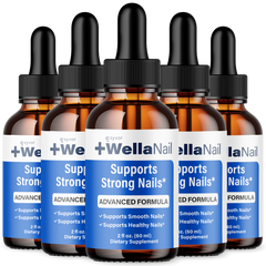 WellaNail Drops Advanced Nails Support Liquid Formula Wella Nail 150 Servings (5 Pack)