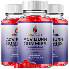 (3 Pack) LuxOvia Burn ACV Gummys 1000MG Advanced LuxOviaBurn Vitamin 180 Gummies