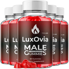 (5 Pack) LuxOvia ACV Gummys Male Health Support Supplement Lux Ovia 300 Gummies