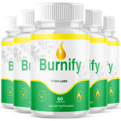 (5 Pack) Burnify Pills Advanced Energy & Fitness Vitamin Supplement 300 Capsules