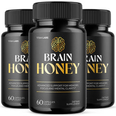 (3 Pack) Brain Honey Natural Brain Supplement Brain Honey 180 Capsules
