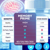 Image of (3 Pack) Memory Prime Natural Brain Supplement MemoryPrime 180 Capsule