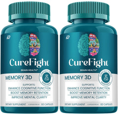 Cure Fight Pro Supplement Capsules – CureFight Pro All Natural Memory (2 Pack - 120 Capsules)