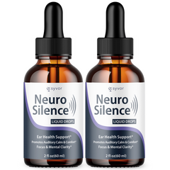 (2 Pack) Neuro Silence Ear Drops Natural Hearing Support Supplement 60 Servings
