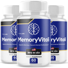 (3 Pack) MemoryVitali Natural Brain Supplement Memory Vitali 180 Caps