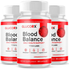(3 Pack) GlucoRX Advanced Blood Health Support Supplement Gluco RX 180 Capsules