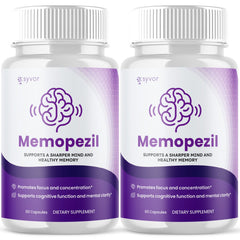 (2 Pack) Memopezil All Natural Brain Supplement Memo Pezil 120 Capsule