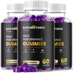 (3 Pack) Elite Pro Force Gummy Male Support Supplement EliteProForce 180 Gummies