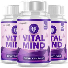 (3 Pack) Vital Mind All Natural Brain Supplement VitalMind 180 Capsule