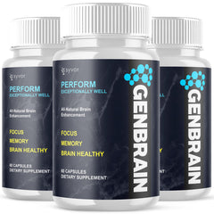 (3 Pack) Genbrain All Natural Brain Supplement Gen Brain 180 Capsules