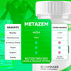 Image of (5 Pack) MetaZem Advanced Energy & Fitness Max Supplement Meta Zem 300 Capsules