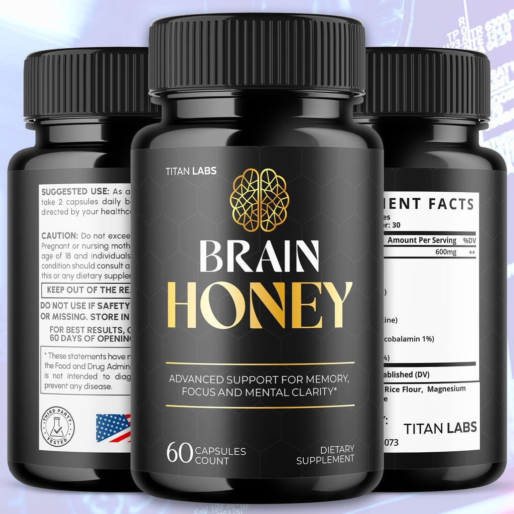 True Brain Supplement (1 Pack) Brain Honey Natural Brain Supplement Brain Honey 60 Capsules ...
