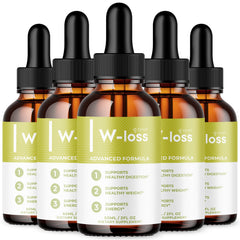 (5 Pack) W-Loss Drops Advanced Health & Fitness Support Supplement 150 Servings