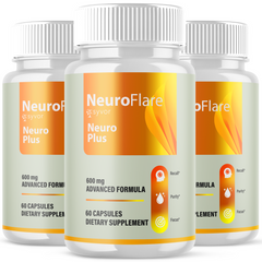 Neuro Flare All Natural Super Nerve Supplement 180 Capsules (3 Pack)