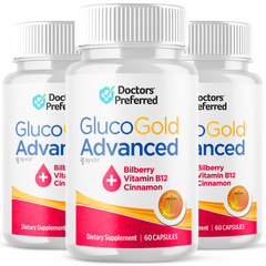 Gluco Gold Blood Balance Glycogen Supplement Pills (3 Pack - 180 Capsules)