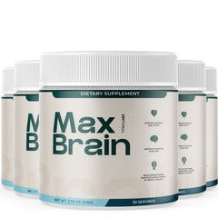 (5 Pack) Max Brain Powder Natural Brain Support Supplement MaxBrain 150 Servings