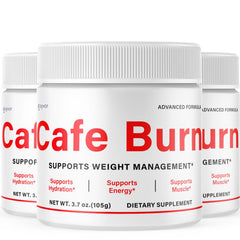 (3 Pack) Cafe Burn Powder Support For Weight Management & Fitness 90 Servings