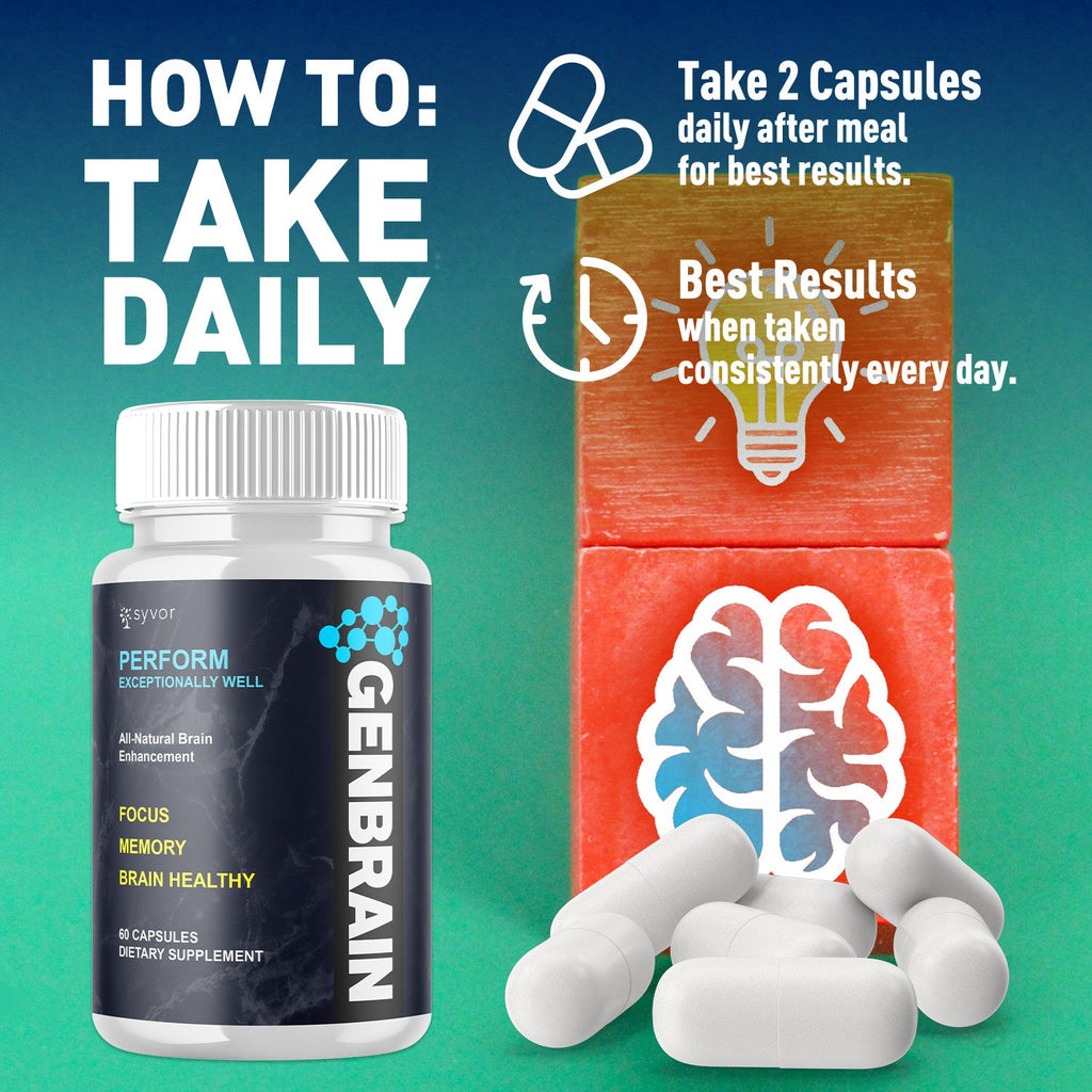 Natural Brain (2 Pack) Genbrain All Natural Brain Supplement Gen Brain 120 Capsules ...