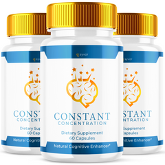 Constant Concentration Advanced Formula Brain Health Support (3 Pack-180 Capsules)