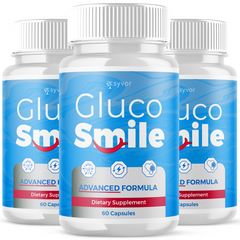 Gluco Smile Pills Advanced Blood Health Support GlucoSmile (3 Pack - 180 Capsules)