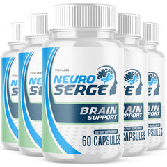 (5 Pack) Neuro Serge Natural Brain Supplement NeuroSerge 300 Capsules