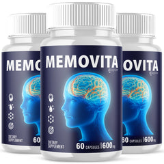 (3 Pack) Memovita All Natural Formula Memo Vita Supplement 180 Capsule