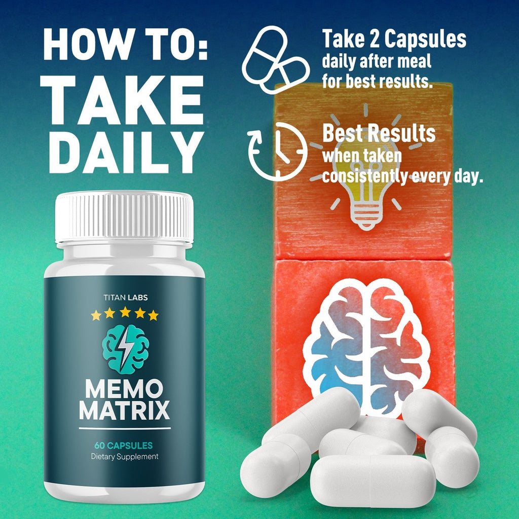 Matrix Capsules (2 Pack) Memo Matrix Natural Brain Supplement MemoMatrix 120 Capsules ...