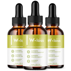(3 Pack) W-Loss Drops Advanced Health & Fitness Support Supplement 90 Servings