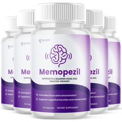 (5 Pack) Memopezil All Natural Brain Supplement Memo Pezil 300 Capsule