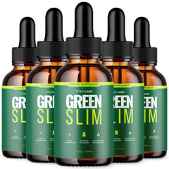 (5 Pack) Green Slim Drops Natural Health & Fitness Support GreenSlim 150 Serving
