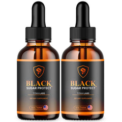 (2 Pack) Black Sugar Protect Drops Advanced Blood Support Supplement 60 Servings