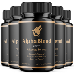 Alpha Blend Pills for Men Advanced Formula Vitamin Supplement (5 Pack - 300 Capsules)