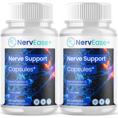 (2 Pack) Nervease Nerve Support Supplement Nerve Ease+ 120 Capsules
