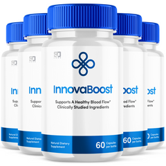 Innovaboost Healthy Blood Flow Pills, Innova Boost 300 Capsules (5 Pack)
