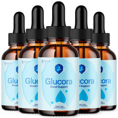 (5 Pack) Glucora Blood Support Drops Glucora Vitamin Supplement 150 Servings