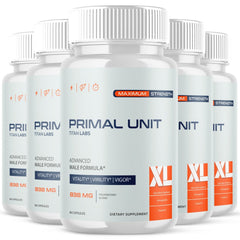 (5 Pack) Primal Unit XL Advanced Male Support Supplement PrimalUnitXL 300 Caps