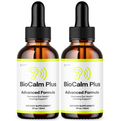(2 Pack) BioCalm Plus Ear Health Support Drops All Natural Bio Calm 120 Servings