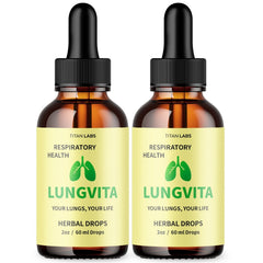 (2 Pack) Lungvita Drops Advanced Lungs Support Formula Lung Vita 60 Servings