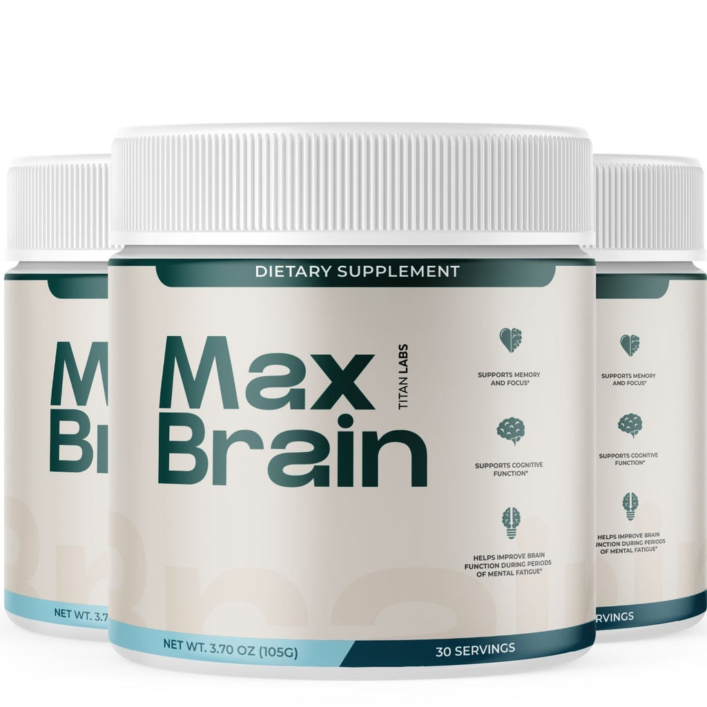 True Brain Supplement (3 Pack) Max Brain Powder Natural Brain Support Supplement MaxBrain 90 ...