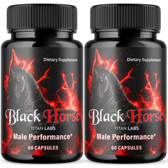(2 Pack) Black Horse Advanced Male Health Support Supplement BlackHorse 120 Capsules